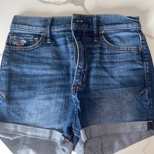 Hollister high rise jean shorts